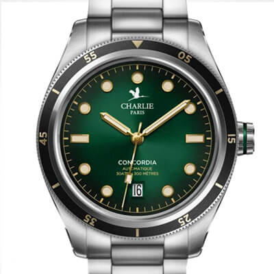 Microbrand Watch Charlie Paris Concordia Automatic Green