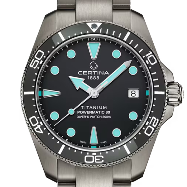 Accessible (under £1,000) Certina DS Action Diver 38mm Titanium (Grey & Light Blue)