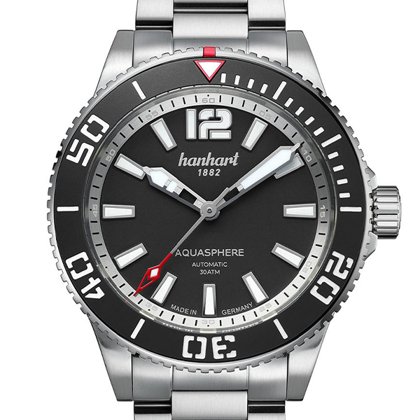 Dive Watch Hanhart Aquasphere Matte Black