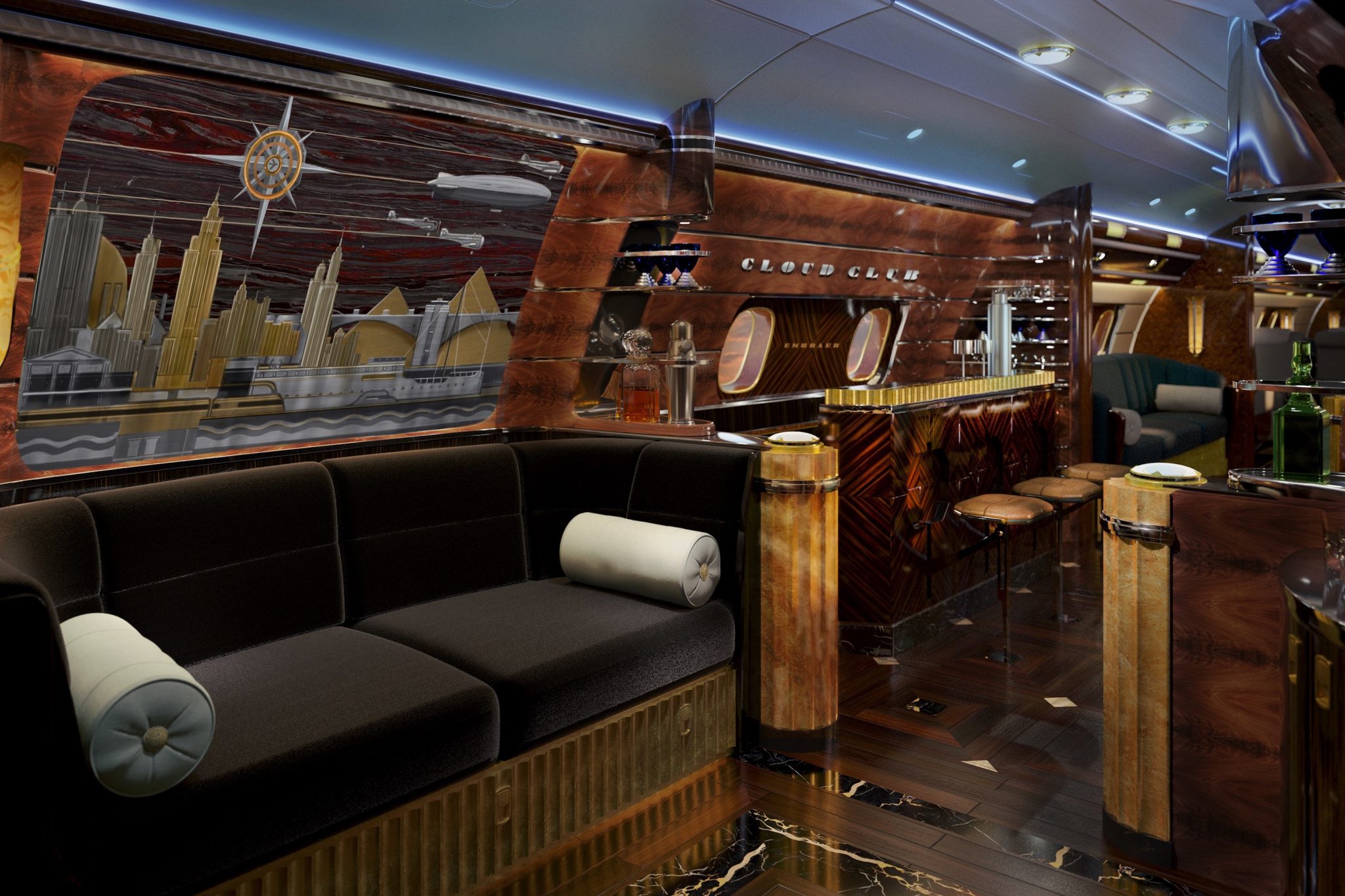 Taking Art Deco to the Skies: Embraer’s $80 Million ‘Manhattan’ Private Jet