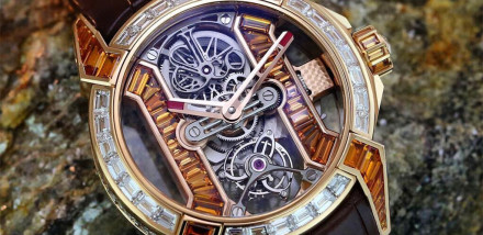 Jacob & Co Epic X Skeleton Tourbillon with Orange Sapphires