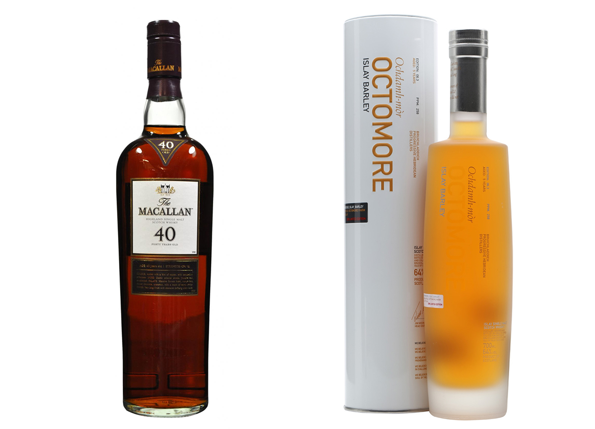 Macalllan Whisky & Bruichladdich Islay Barley Octomore