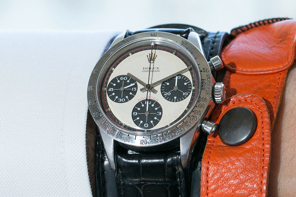 Paul Newman’s gift of his own, well-worn Rolex Cosmograph Daytona to James Cox