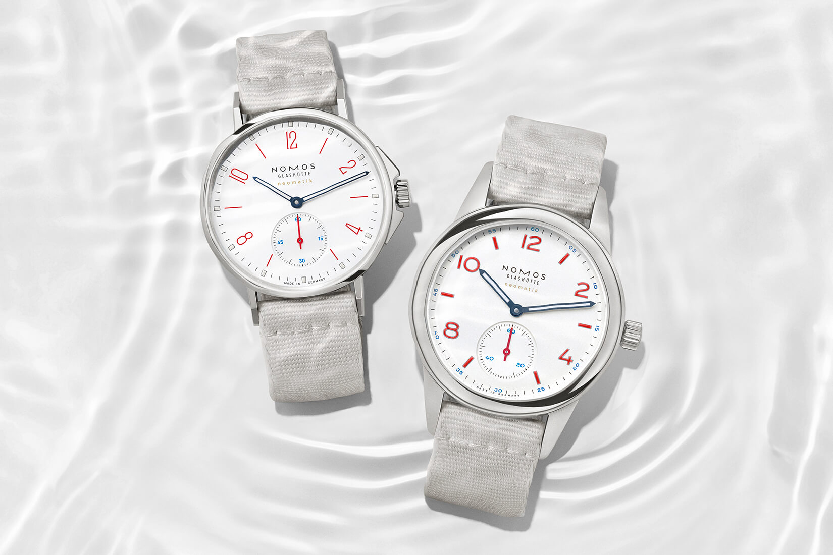 England Colours, German Watch: Nomos Glahutte in White and Red