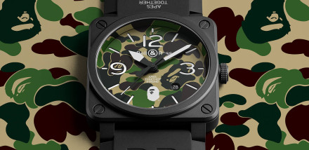 A Bathing Ape x Bell & Ross BR03-92 Green Camo Watch