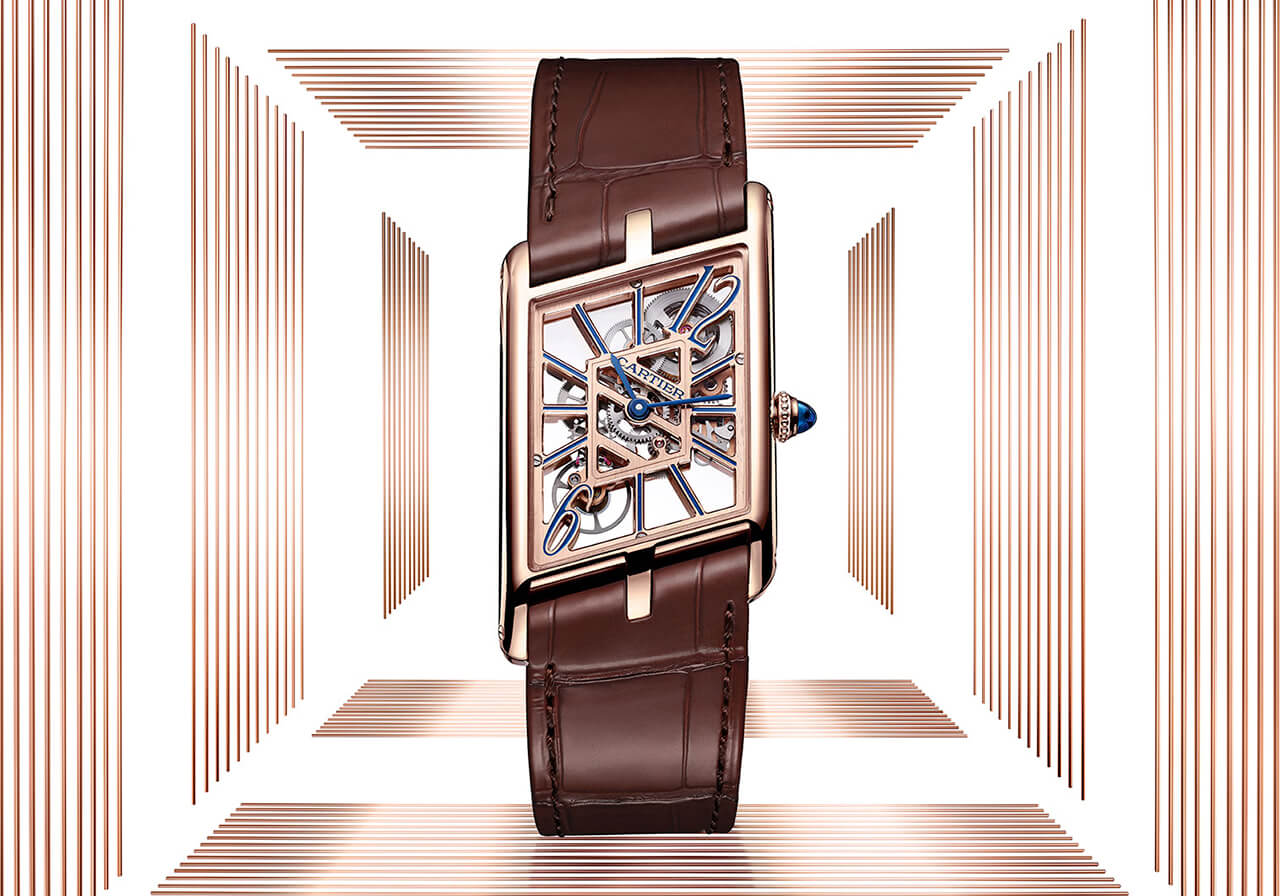 Cartier Privé Tank Asymétrique 2020 Skeleton Pink Gold