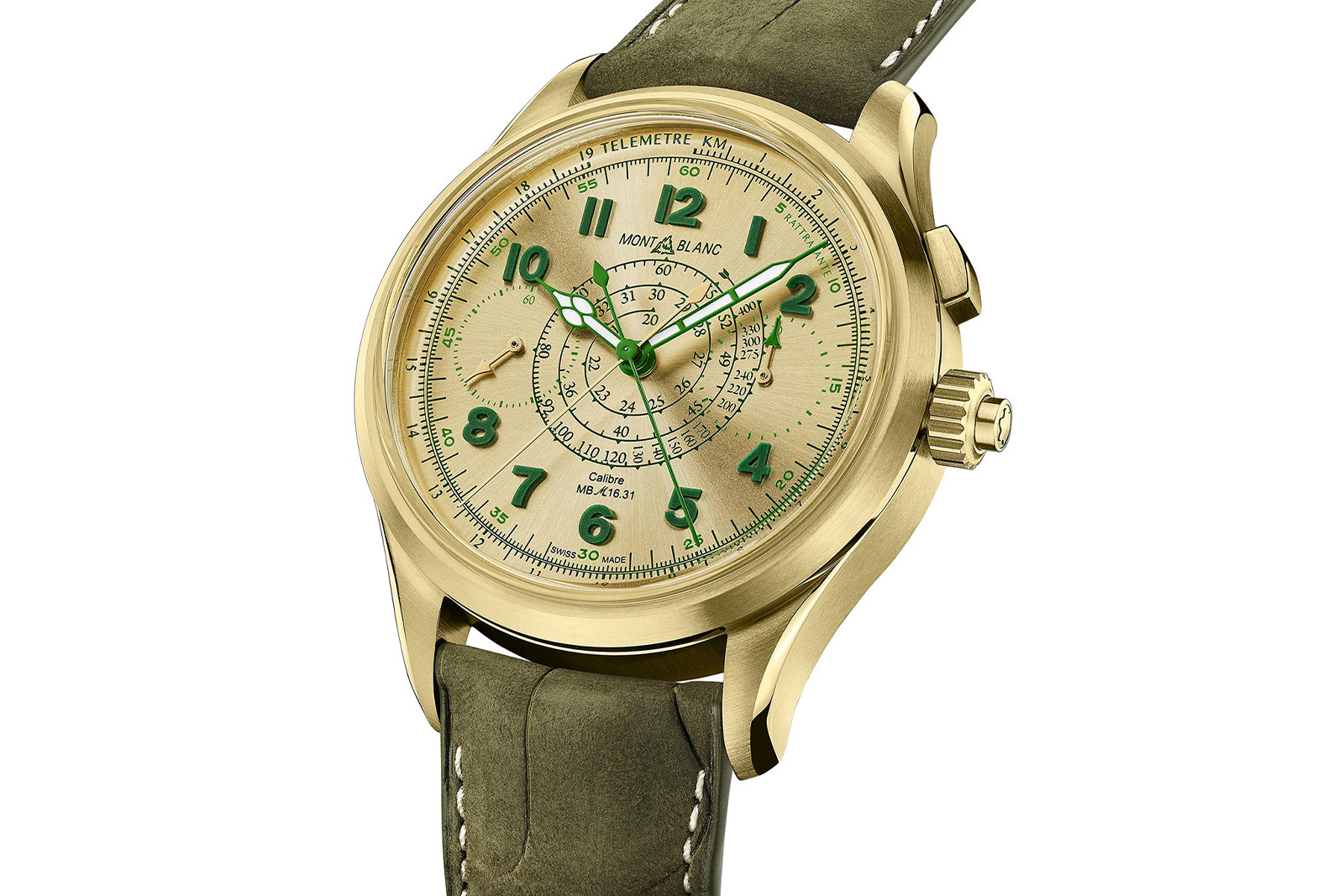 Montblanc 1858 Split-Second Chronograph Lime Gold