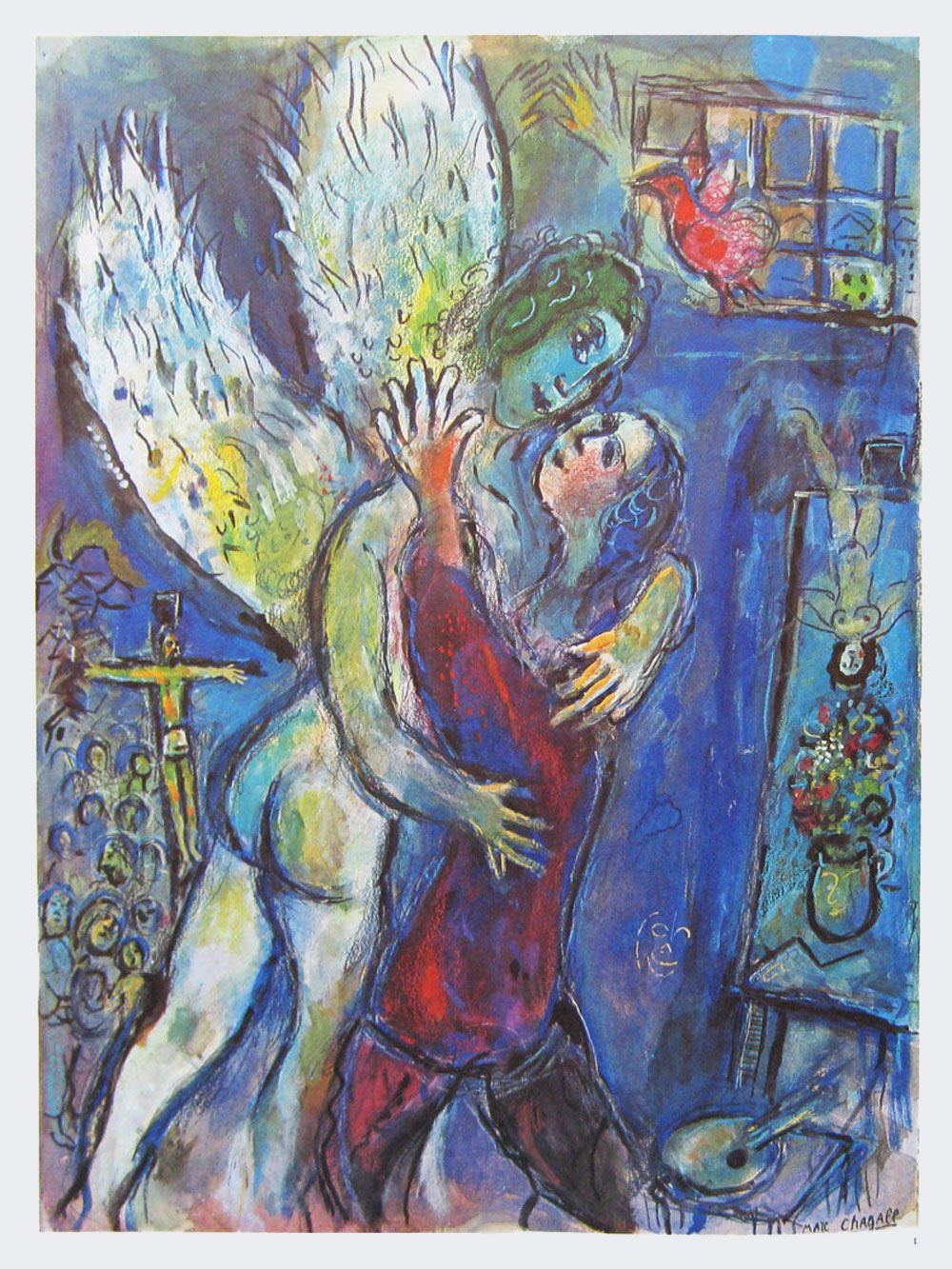 Marc Chagall - Lutte De Jacob Avec L'ange, 1977