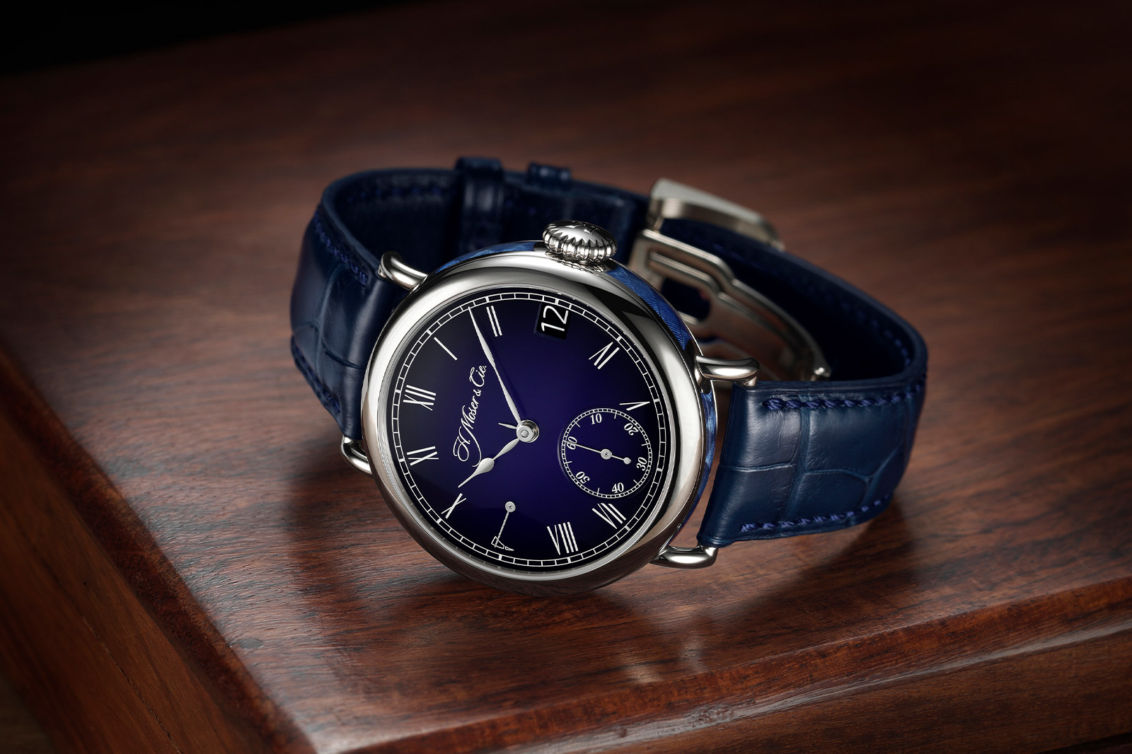 H. Moser Heritage Perpetual Calendar Midnight Blue Enamel