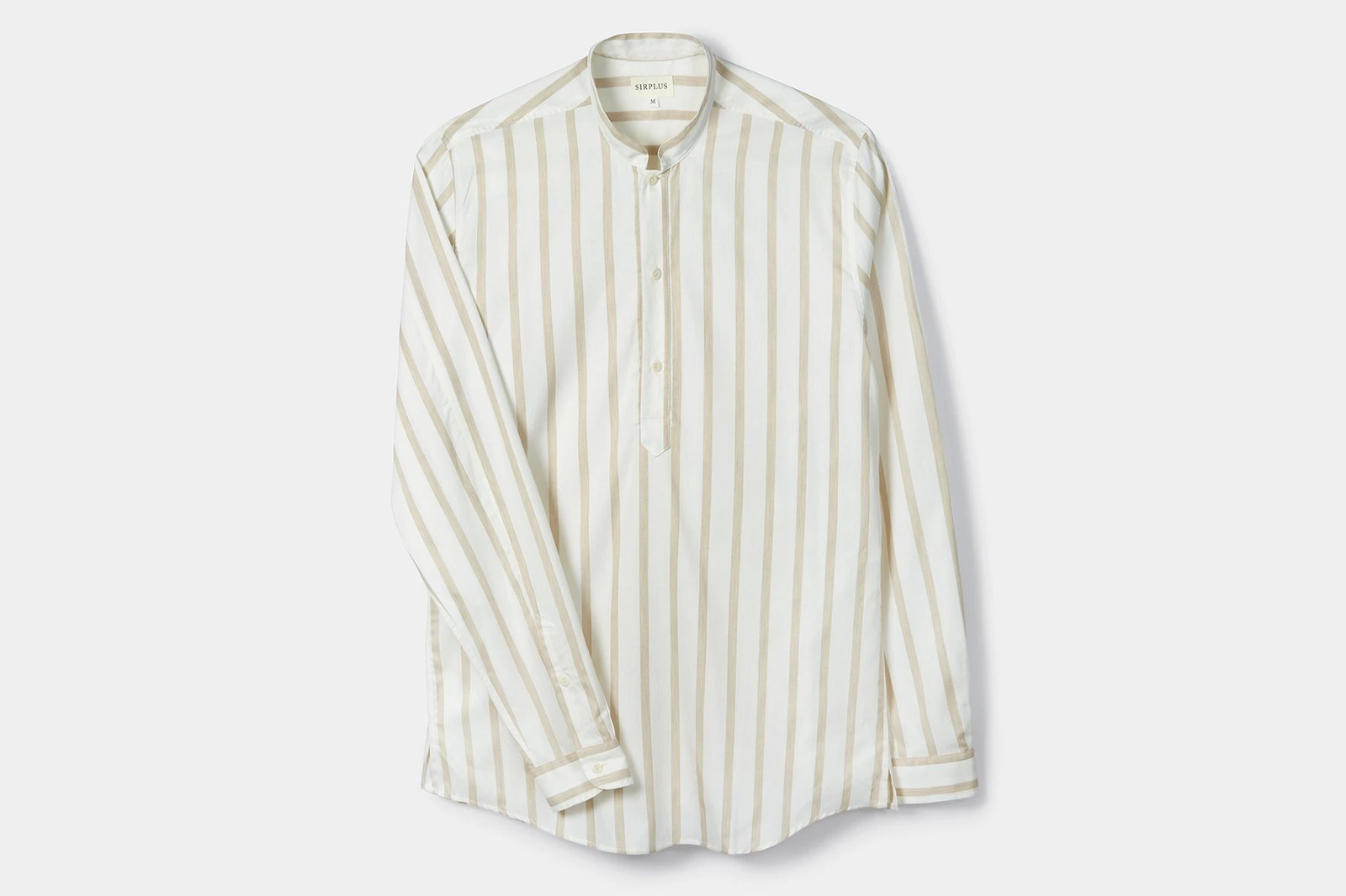 SIRPLUS Cream Striped Mandarin Kaftan