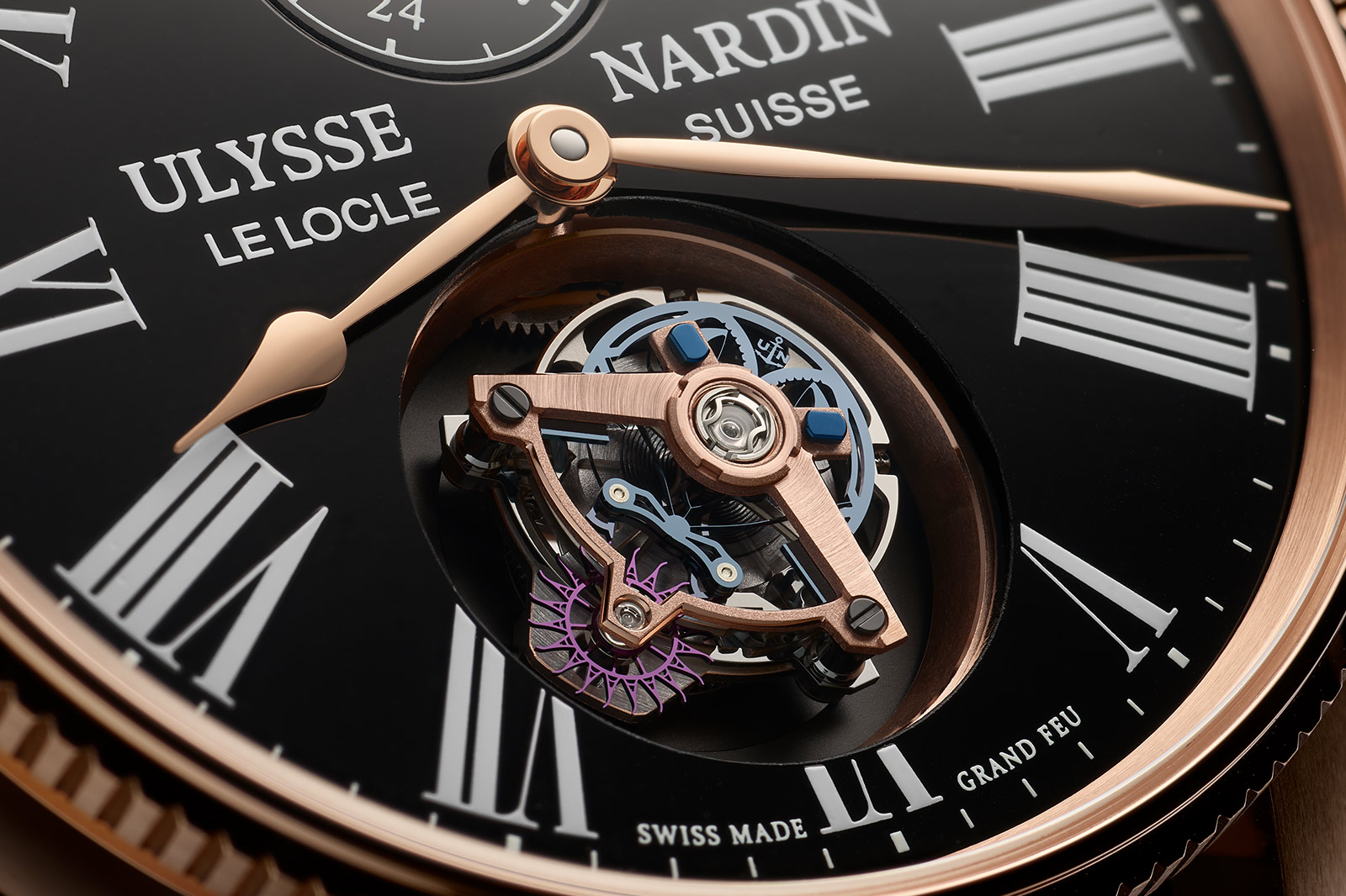 Ulysse Nardin Marine Torpilleur Tourbillon Grand Feu dial