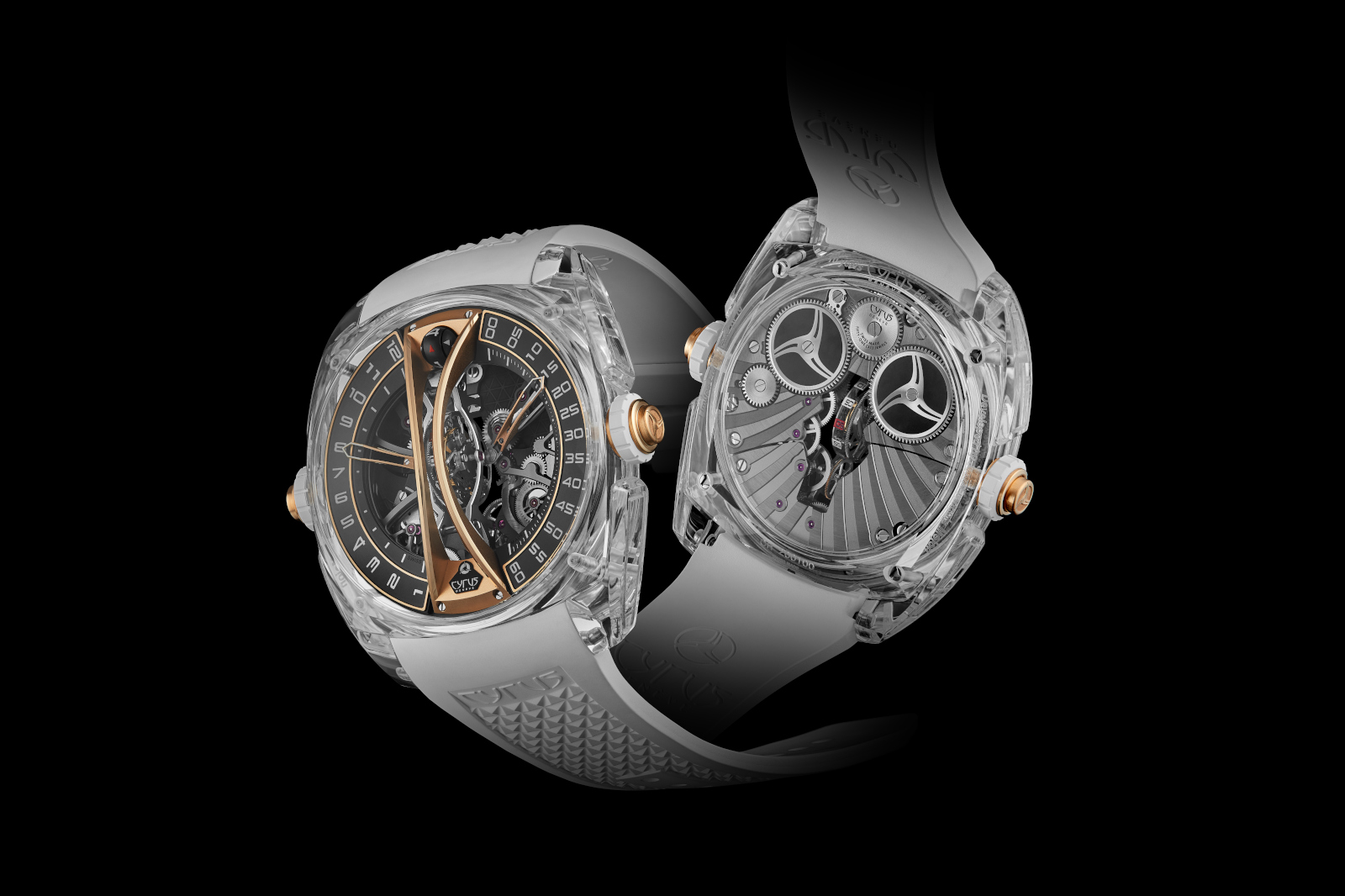 Cyrus Klepcys Vertical Skeleton Tourbillon Sapphire dial and caseback