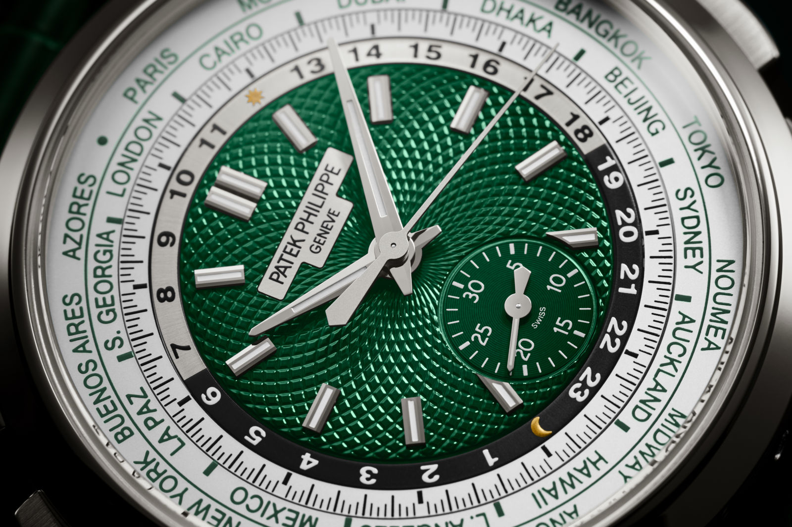 Patek Philippe Self-winding World Time Flyback Chronograph dial