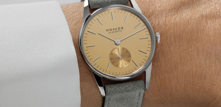 Nomos Glashütte Orion Silver and Gold Brings Glamour to Bauhaus