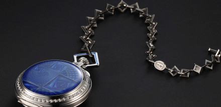 An Enamelled One-Off La Rose Carrée Pocket Watch for 25 Years of Parmigiani