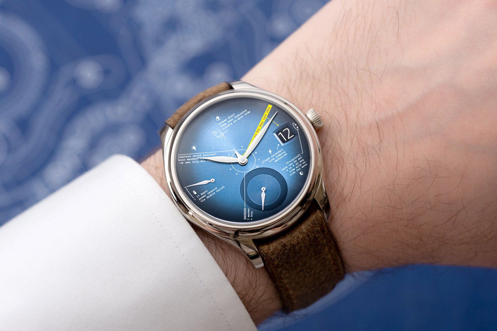 H.Moser & Cie Endeavour Perpetual Calendar Tutorial wristshot