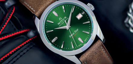 Milus’ Iconic, Vintage-Revival Snow Star Wristwatch Has a New Boreal Green Dial