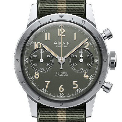Chronograph Airain Type 20 Vert Militaire