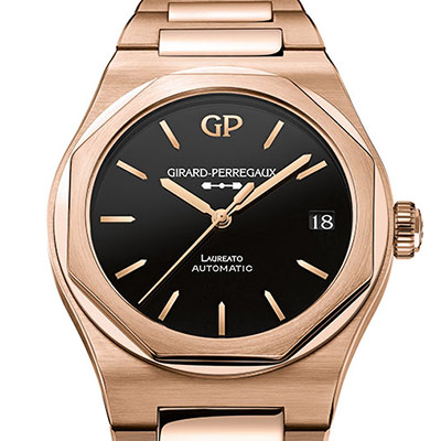 Sports Luxe Girard-Perregaux Onyx Laureato Gold
