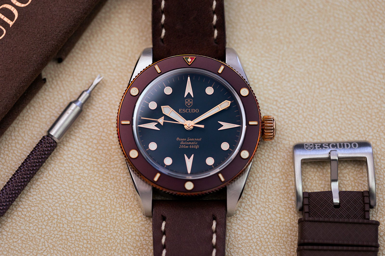 Escudo Ocean Seacrest Chocolate Bronze Watch Review