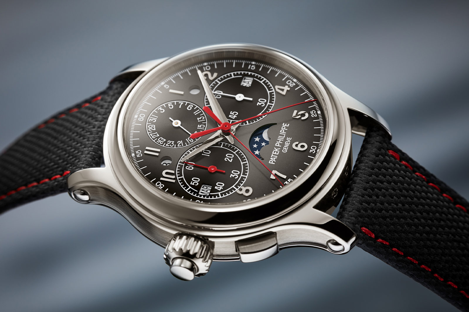 Patek Philippe Launch Ref. 5373P-001 Split-Seconds Monopusher Chronograph Perpetual Calendar for Left-Handers