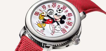 Bulgari Embrace the Football Season with Gérald Genta Arena Bi-Retrograde Mickey Mouse Football