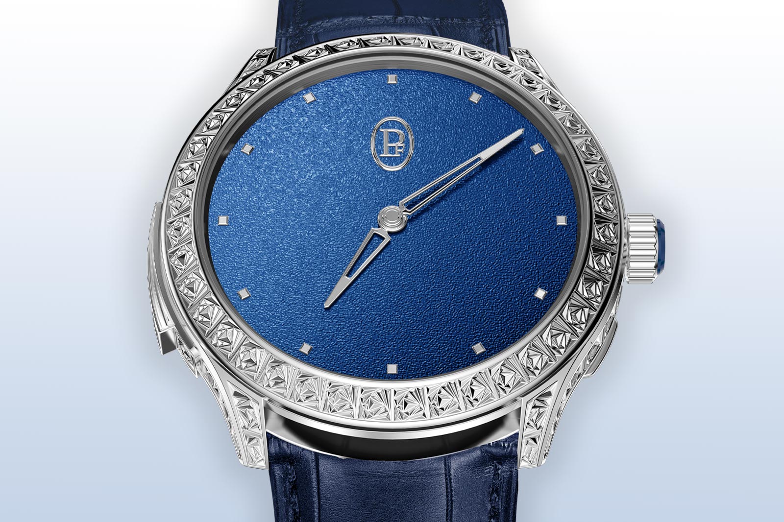 Parmigiani Rosa Celeste Les Roses Carrées Collection Grand Feu