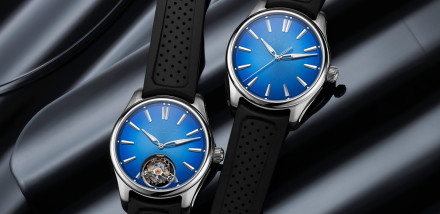 H. Moser & Cie. Release Pioneer 40mm Centre Seconds and Tourbillon Arctic Blue