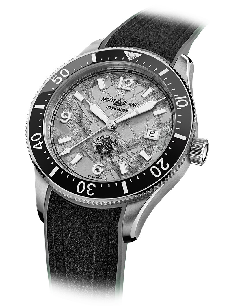 Montblanc 1858 Iced Sea Automatic Date Silver Dial