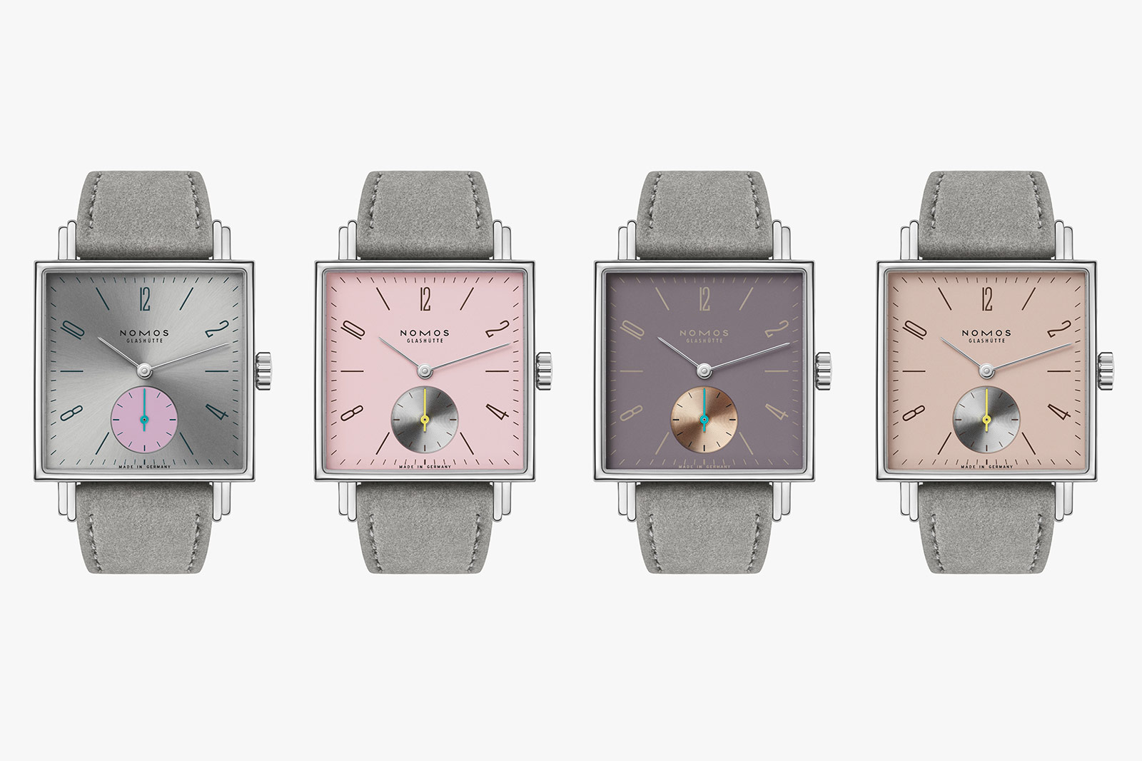 New Nomos Glashütte Tetra Quartet Explores Fresh Pink Colourways