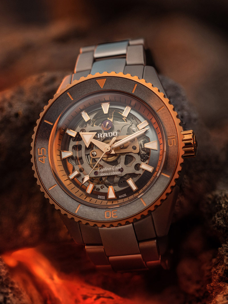 Rado Captain Cook High-Tech Ceramic Skeleton Plasma Rose Gold