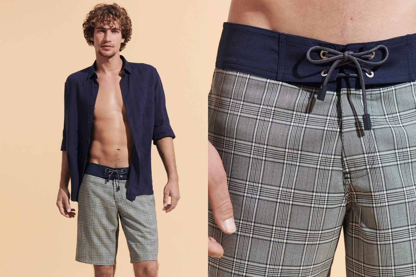 Vilebrequin X The Woolmark Company Prince De Galles Swim Shorts