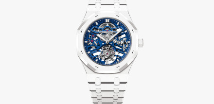 Audemars Piguet’s White and Blue Royal Oak Flying Tourbillon Openworked for Only Watch 2023