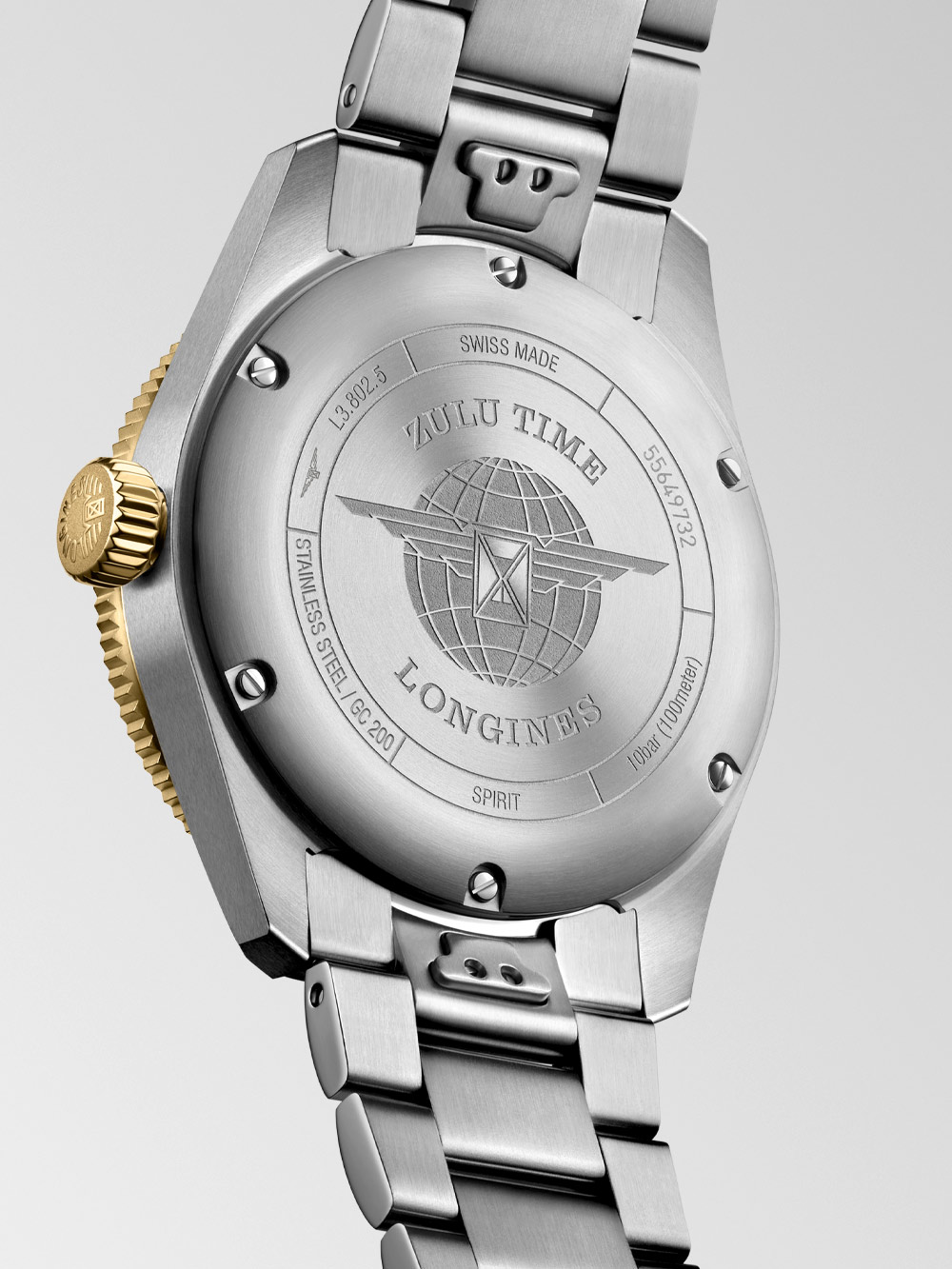 Longines Spirit Zulu Time Gold L3.802.5.53.6