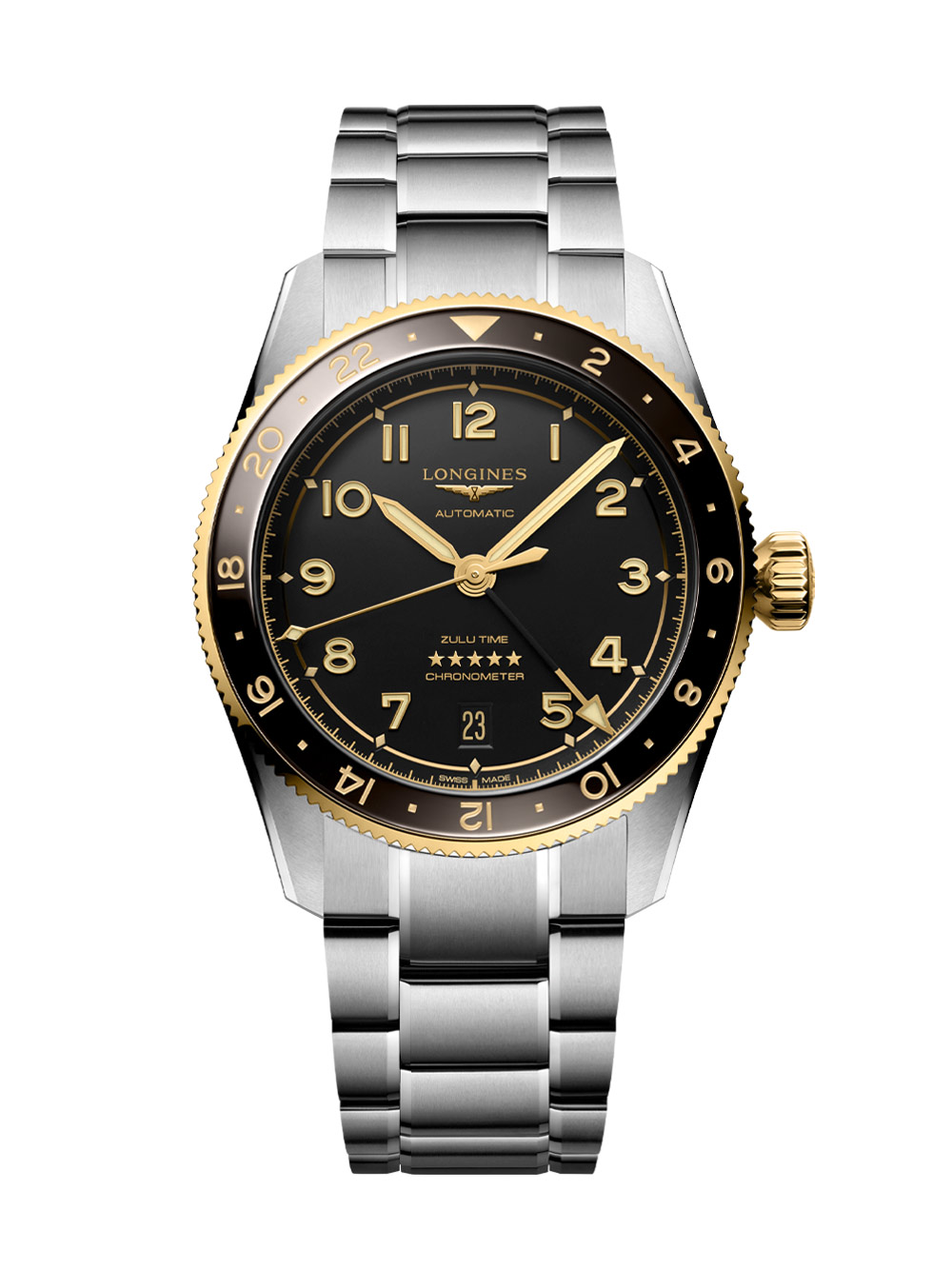 Longines Spirit Zulu Time Gold L3.802.5.53.6