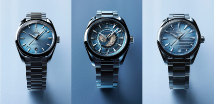 Omega Launch 75th Anniversary Seamaster Aqua Terra Sunray, Teak-Pattern and Worldtimer Editions