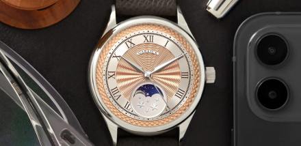 Garrick Launch S5 Moon Phase with Svelte Dress Watch Charm 