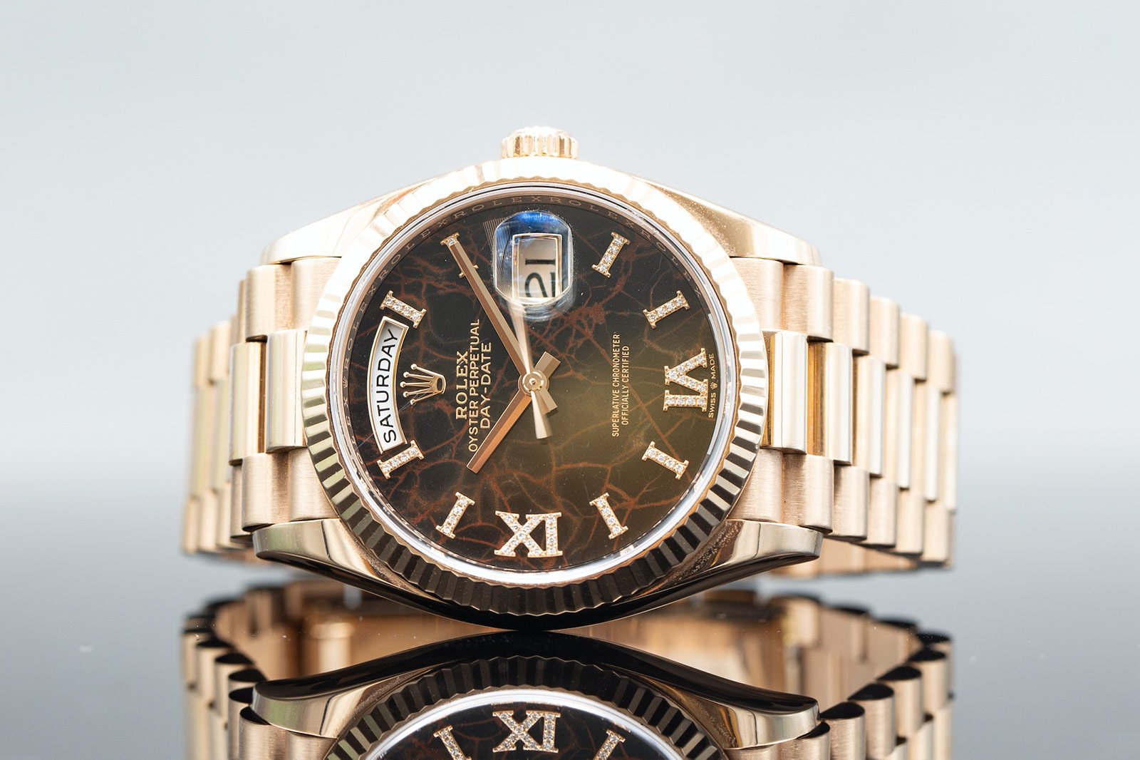 Rolex Day-Date 36 Eisenkiesel Ref. 128235