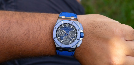 Audemars Piguet Royal Oak Offshore Selfwinding Chronograph Black and Blue Ceramic Watch Review