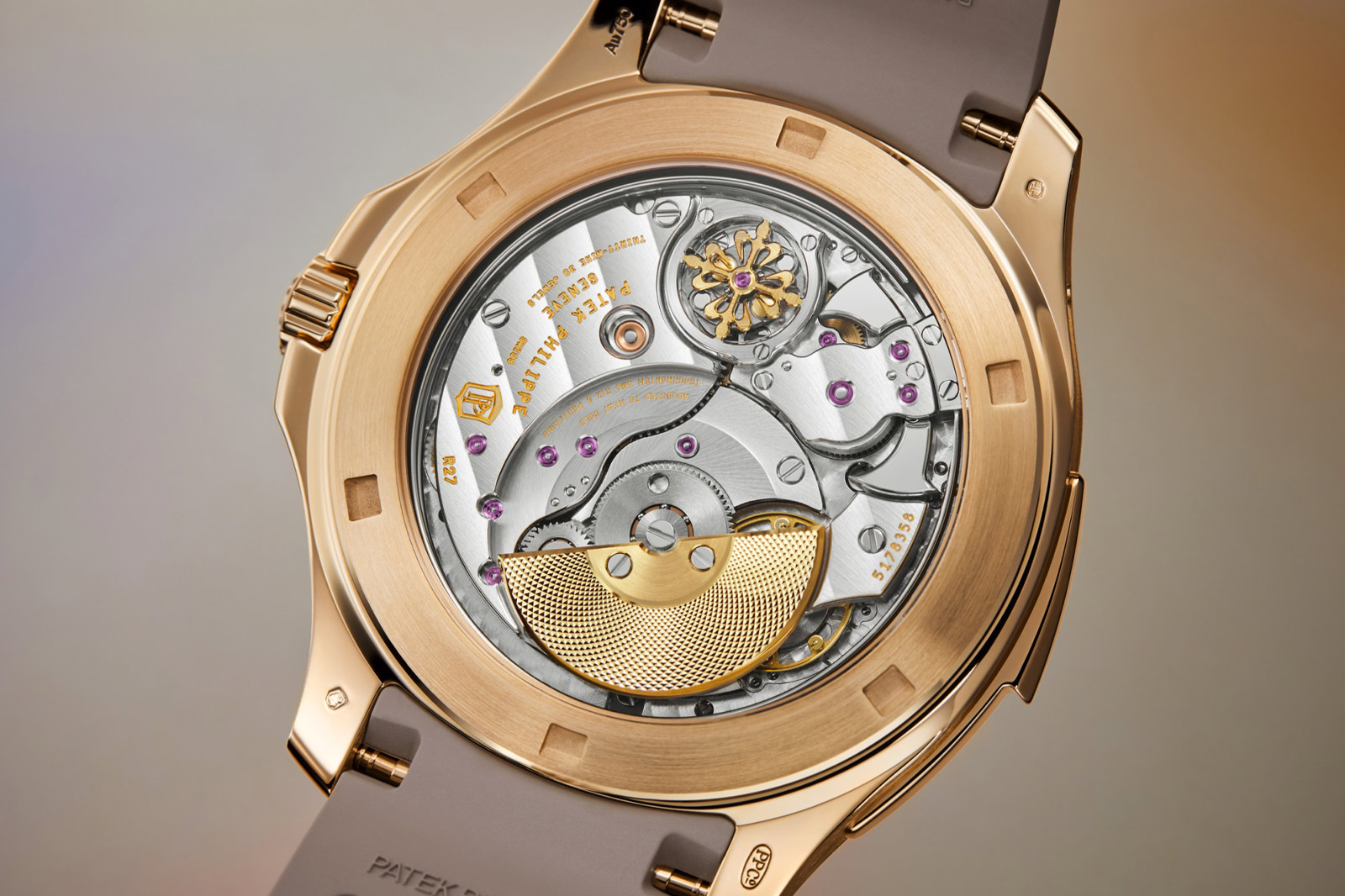 Patek Philippe Aquanaut Luce Rainbow Minute Repeater Haute Joaillerie 5260 Caseback