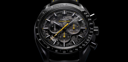 Omega Updates Speedmaster Dark Side of the Moon Apollo 8 with Saturn V Hand