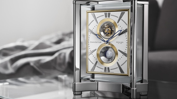Erwin Sattler Opus Moon Tourbillon Showcases Watch-Based Horology in a Table Clock