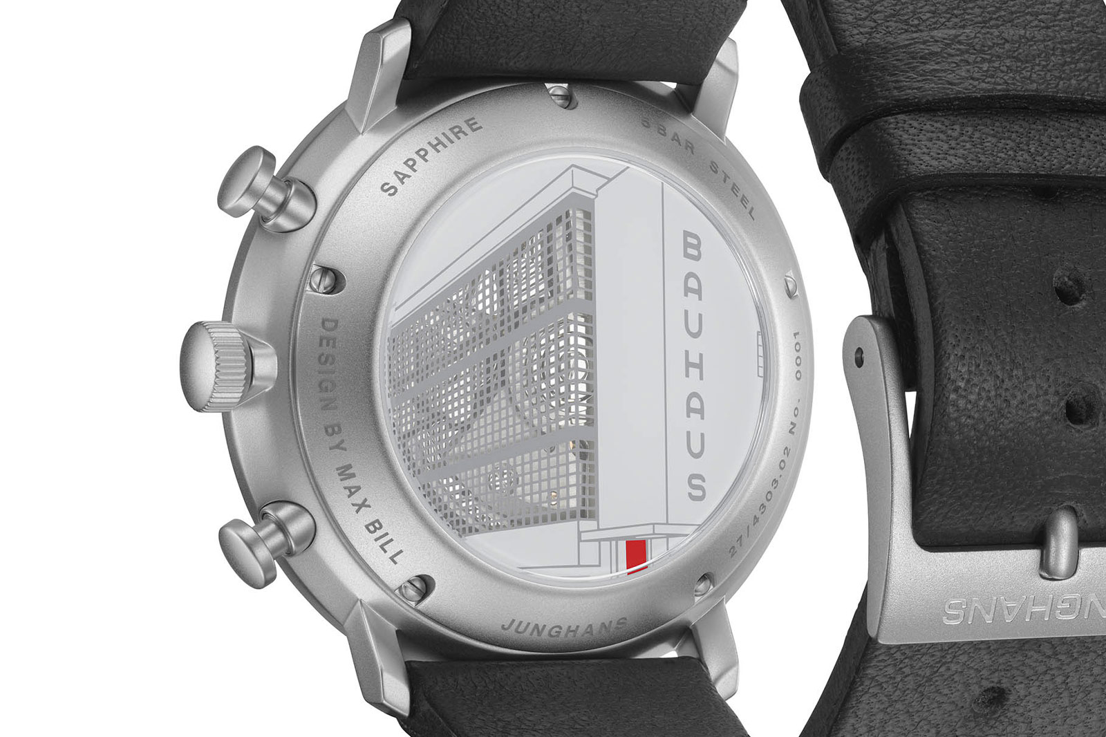 Junghans max bill Bauhaus Caseback