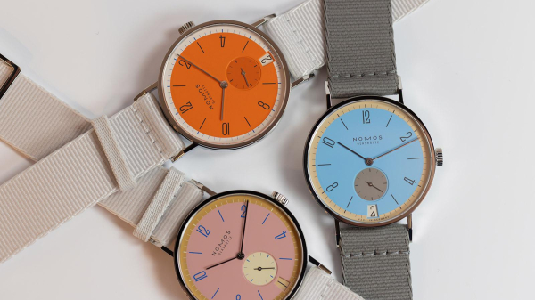 Nomos Glashütte Bring Out the Colour Wheel for Tangente 38 Date – 175 Years Watchmaking Glashütte