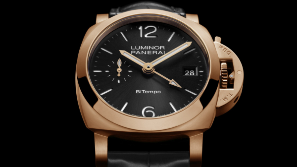 Panerai Turn Up the Luxe with Luminor Quaranta BiTempo Goldtech