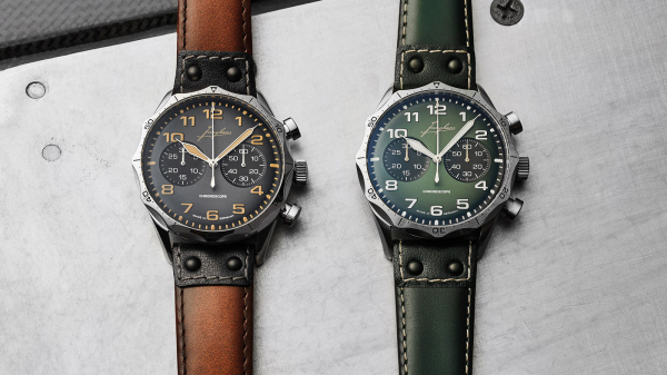 Junghans Launch 1950s Inspired Meister Pilot Chronoscope Grey and Green Editions