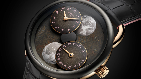 Hermès Update Arceau Collection with Meteorite Moonphase and Precious Metal Worldtimer