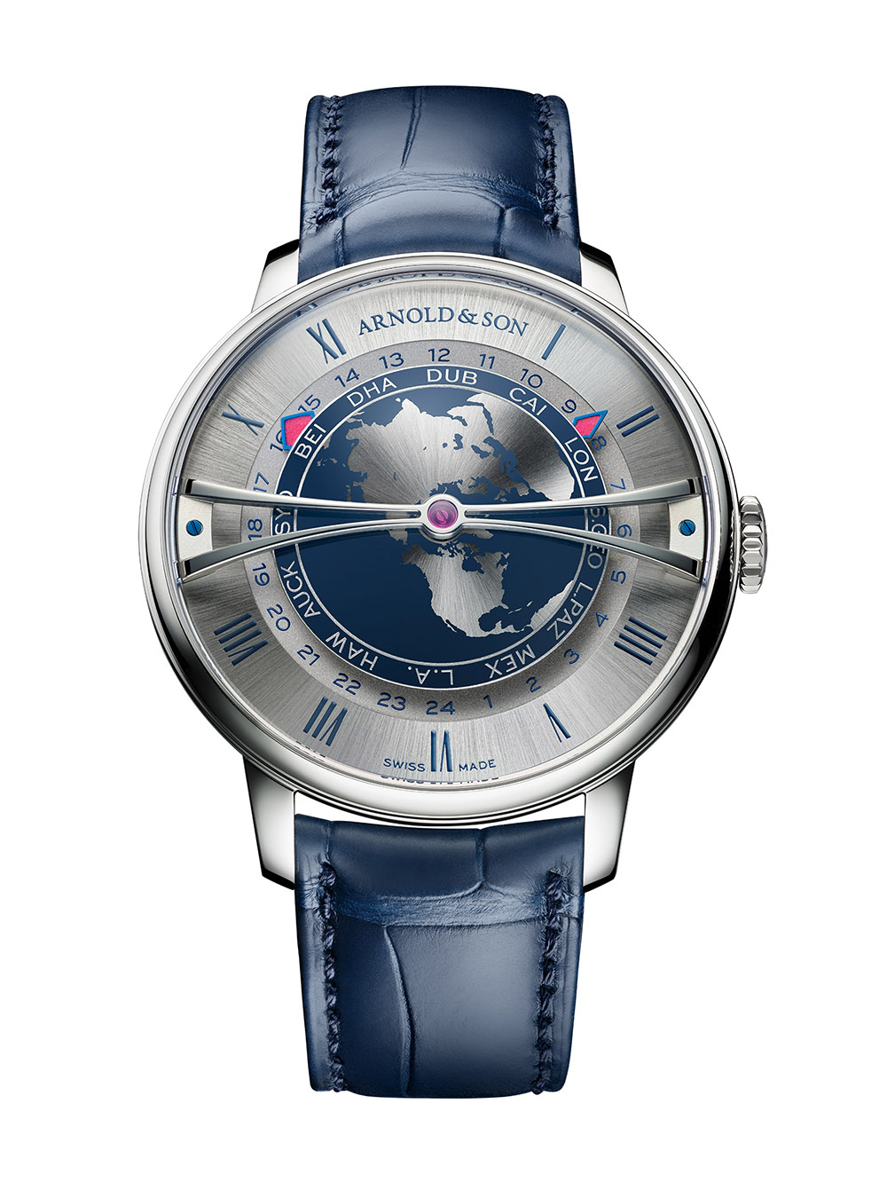 Arnold & Son Globetrotter 42 Steel