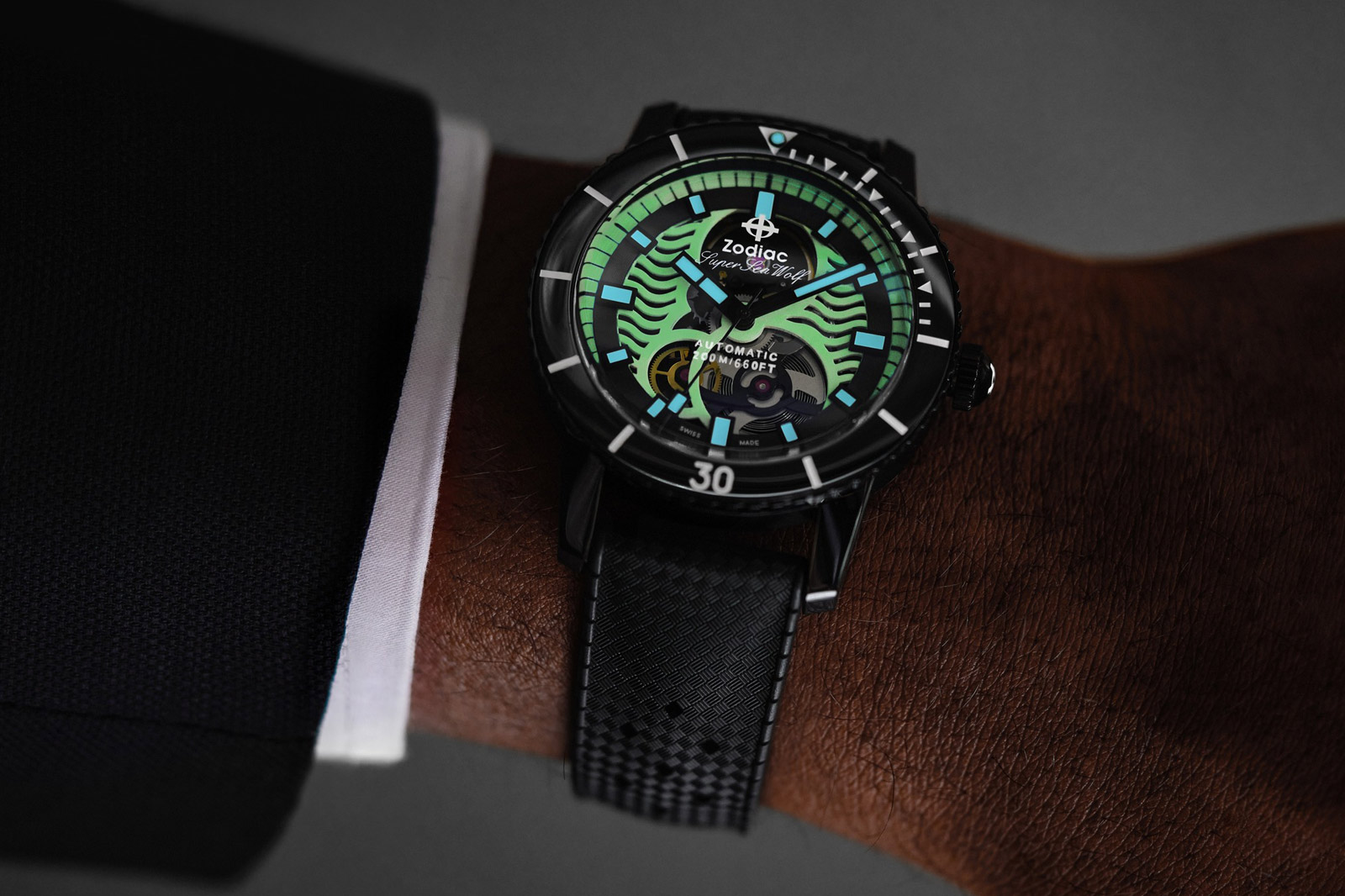 Zodiac Super Sea Wolf Skeleton Night Diver