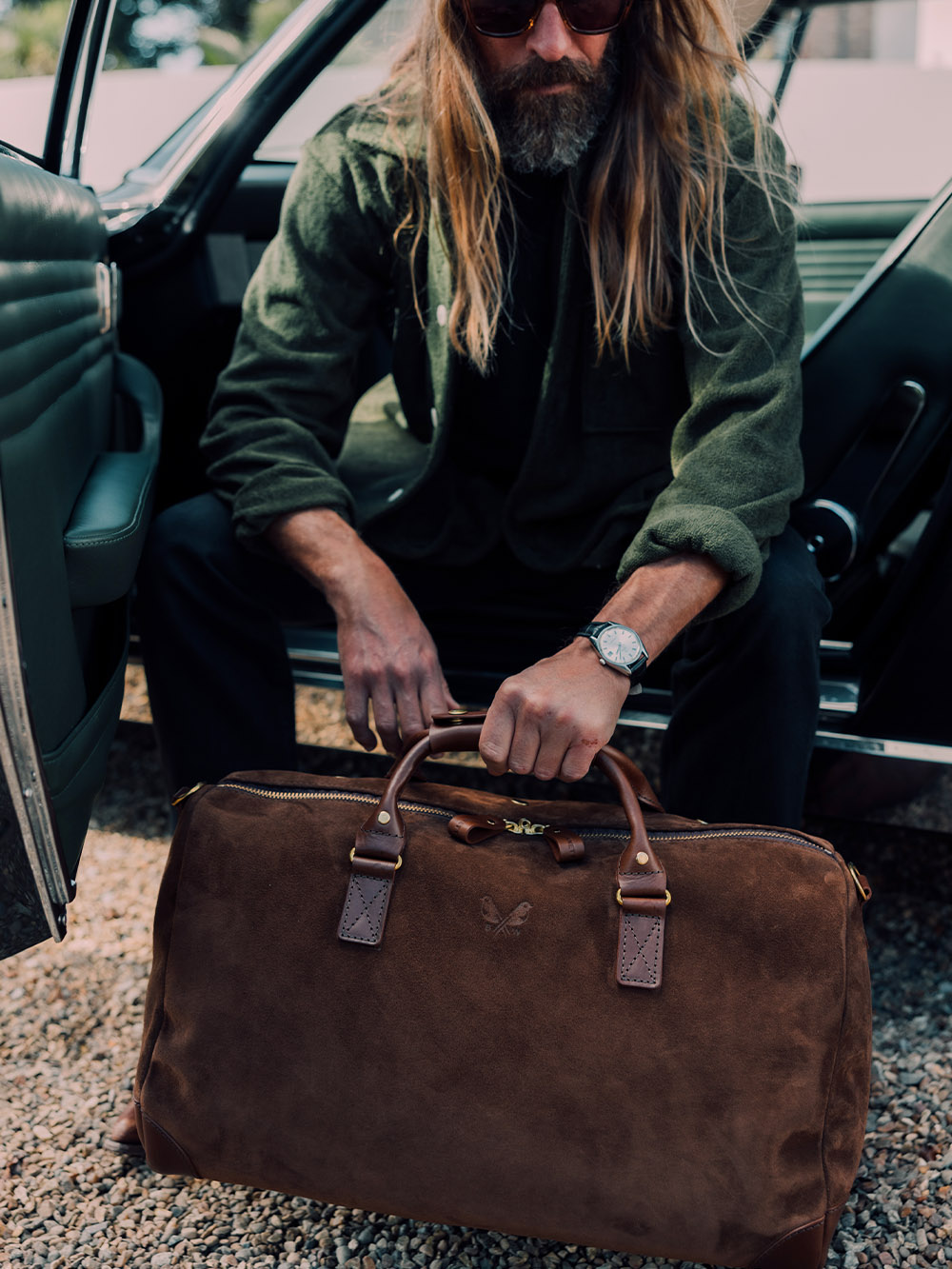 Bennett Winch Suede Weekender